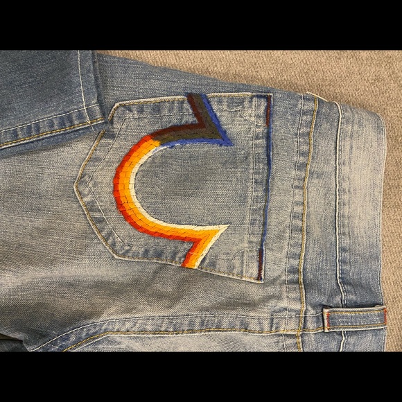 True Religion Straight Leg Rainbow Pocket Jeans 31 - Picture 4 of 7